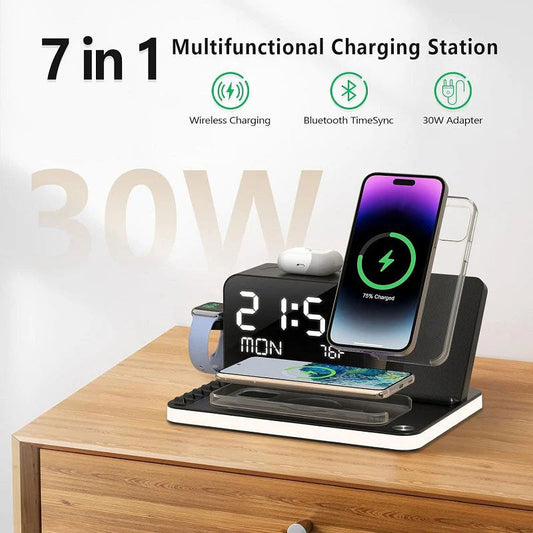 🔋 Charge Everything at Once – 7-in-1 Wireless Charging Station for iPhone, Watch & Earbuds. 50% Off. UK Stock