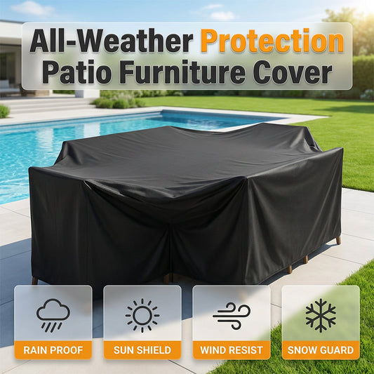 🥳2026 HOT SALE🥳💞50K+ Sold!☀️210D Oxford Outdoor Patio Furniture Cover, Waterproof UV & Wind Resistant Garden Protective Sheet🪑