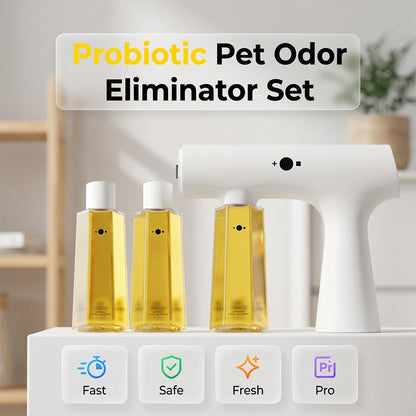 ⏳Limited-time 50% off🔫Probiotic Pet Odor Eliminator Kit – Powerful & Long-Lasting Odor Remover for Floors, Sofas, Carpets & Pet Areas🍃