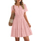 ☀️🌸 2026 New Arrival! Women’s Tiered Mini Dress🍀 – Short Sleeve, Sweet Summer Style & Everyday Comfort 👗
