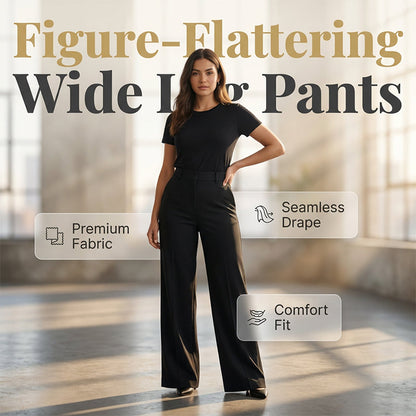 ⏳🔥SUMMER HOT SALE 50% OFF! 👖 Women’s High-Waist Wide-Leg Pants – Chic & Breezy Style 🖤✨