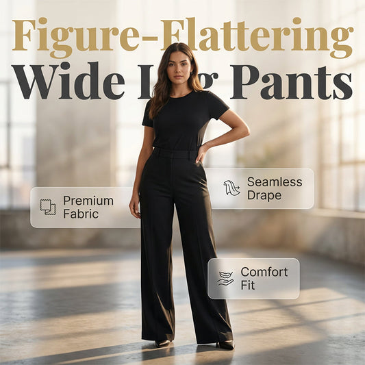 ⏳🔥SUMMER HOT SALE 50% OFF! 👖 Women’s High-Waist Wide-Leg Pants – Chic & Breezy Style 🖤✨