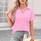 Casual V-Neck Collared T-Shirt for Women