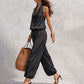 📢📢 50% OFF !! ⏰ Women's Sleeveless Cowl Neck Jumpsuit – Halter, Wide-Leg & Elegant – Perfect for Evenings, Weddings & Special Occasions 🍷✨