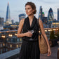 📢📢 50% OFF !! ⏰ Women's Sleeveless Cowl Neck Jumpsuit – Halter, Wide-Leg & Elegant – Perfect for Evenings, Weddings & Special Occasions 🍷✨