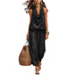 📢📢 50% OFF !! ⏰ Women's Sleeveless Cowl Neck Jumpsuit – Halter, Wide-Leg & Elegant – Perfect for Evenings, Weddings & Special Occasions 🍷✨