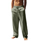 🔥 Men's Casual Drawstring Trousers with Pockets – Relaxed Fit, Soft Fabric & Effortless Everyday Style 👖✨