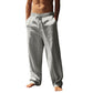 🔥 Men's Casual Drawstring Trousers with Pockets – Relaxed Fit, Soft Fabric & Effortless Everyday Style 👖✨