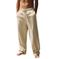 🔥 Men's Casual Drawstring Trousers with Pockets – Relaxed Fit, Soft Fabric & Effortless Everyday Style 👖✨