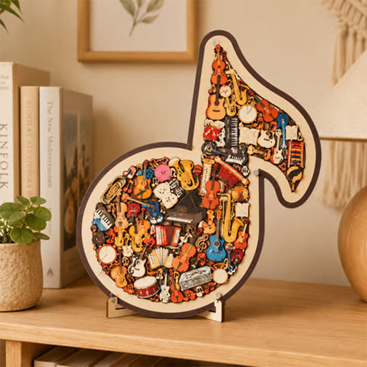 ⏳Limited-time 50% off⏰Wooden Musical Note Jigsaw Puzzle🎶🧩