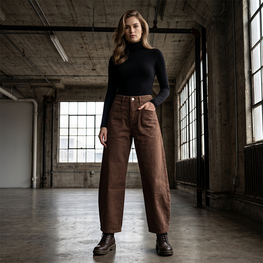 Women's High-Waist Wide-Leg Trousers 👖 Cinched High, Flowing Free – A Flattering Fit for Every Curve ✨
