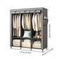 👗 Easy-Assembly Fabric Wardrobe – Non-Woven Cover, Hanging Rail & Shelves. 50% Off Today. Free Returns