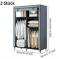 👗 Easy-Assembly Fabric Wardrobe – Non-Woven Cover, Hanging Rail & Shelves. 50% Off Today. Free Returns