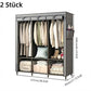 👗 Easy-Assembly Fabric Wardrobe – Non-Woven Cover, Hanging Rail & Shelves. 50% Off Today. Free Returns
