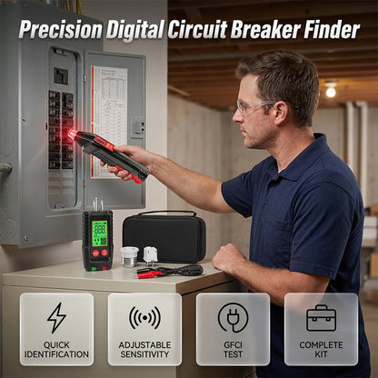 🥳 2026 HOT SALE 🥳💞 50K+ SOLD! ⚡🔍 50% OFF! Digital Circuit Breaker Finder & Outlet Tester – Accurately Locates Breakers & Tests Wiring. No More Guessing – Save on Electrician Call-Out Fees! 🛡️✨