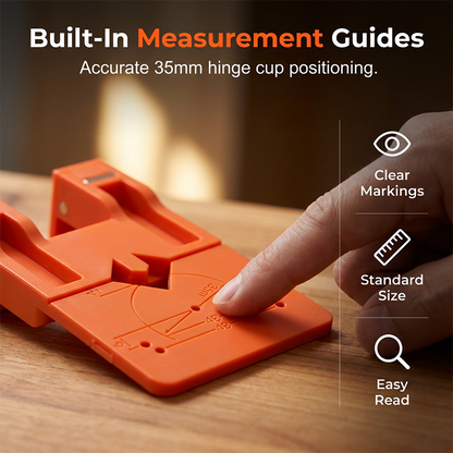 📢50% OFF🔧NOW! Cabinet Door Hinge Drilling Guide – Magnetic Clamp & Precise 35mm Alignment ✨