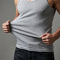 🌬️ Premium Ultra-Soft Fitted Men's Tank – Crafted from a breathable, moisture-wicking blend that feels silky against the skin. A stretchy, form-fitting base layer for workouts, casual wear & layering under shirts ☁️