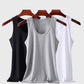 🌬️ Premium Ultra-Soft Fitted Men's Tank – Crafted from a breathable, moisture-wicking blend that feels silky against the skin. A stretchy, form-fitting base layer for workouts, casual wear & layering under shirts ☁️