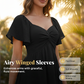 📢📢50% OFF !! ⏰ Women's Twist-Front A-Line Mini Dress – Flattering, Breathable & Perfect for Garden Parties, Weddings & Summer Brunches 🌸