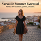 📢📢50% OFF !! ⏰ Women's Twist-Front A-Line Mini Dress – Flattering, Breathable & Perfect for Garden Parties, Weddings & Summer Brunches 🌸