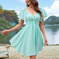 📢📢50% OFF !! ⏰ Women's Twist-Front A-Line Mini Dress – Flattering, Breathable & Perfect for Garden Parties, Weddings & Summer Brunches 🌸