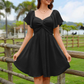 📢📢50% OFF !! ⏰ Women's Twist-Front A-Line Mini Dress – Flattering, Breathable & Perfect for Garden Parties, Weddings & Summer Brunches 🌸