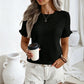 📢📢 50% OFF !! ⏰ Women's Elegant Ruffle Sleeve Summer Top – Flirty Sleeves, Breathable Fabric & Effortlessly Feminine 🌸✨
