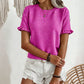 📢📢 50% OFF !! ⏰ Women's Elegant Ruffle Sleeve Summer Top – Flirty Sleeves, Breathable Fabric & Effortlessly Feminine 🌸✨