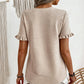 📢📢 50% OFF !! ⏰ Women's Elegant Ruffle Sleeve Summer Top – Flirty Sleeves, Breathable Fabric & Effortlessly Feminine 🌸✨