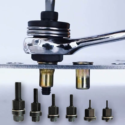 ⏳ Time-Limited Special ⏰ Rivet Gun Head & Nutsert Cap Set | Heavy-Duty Steel Fastening Tool | Portable Kit for Automotive, Sheet Metal & Industrial Use 🔩✨