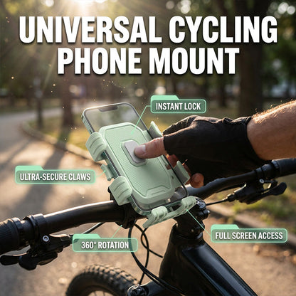 🚴50% OFF NOW!⌛️Universal Cycling Phone Mount – 1-Second Instant Lock & 360° Rotation, Ride with Your Phone Securely Mounted 📱