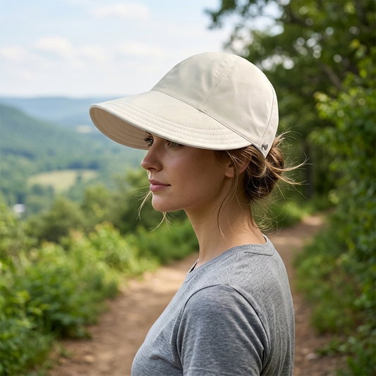 ⏳ LAST DAY SALE: ONLY £17.99!! 🎁✨ Women's UPF 50+ Elegant Foldable Sun Hat – Wide-Brim Cotton Bucket Hat with Neck Flap & Adjustable Strap – Packable, Breathable & Beach-Ready 🌞🇬🇧