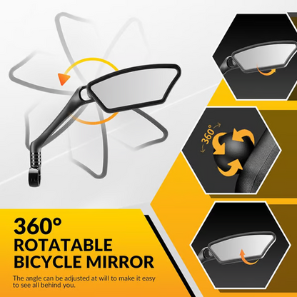 💥 50%-OFF!!!⌛️360° Rotatable Bicycle Rearview Mirror🚲 – Shock-Absorbing & Weather-Resistant, See Behind You with Confidence 🛡️