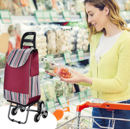 🛒 From Boot to Door, Up Stairs with Ease – Portable Folding Cart with 6-Wheel Stair Climber. Free UK Delivery