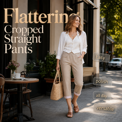 🎁 New Arrival 50% OFF 💥 Women's Casual Slim-Fit Cropped Trousers – Stretchy, Flattering & Perfect for Work, Weekends & Everything in Between ✨