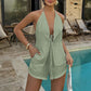 ☀️ Sexy Backless Halter Top & Shorts Set – Dress it down with flip-flops or up with wedges. A versatile co-ord that transitions seamlessly from poolside cocktails to summer brunches. Lightweight, comfortable & effortlessly chic 🥂