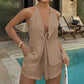 ☀️ Sexy Backless Halter Top & Shorts Set – Dress it down with flip-flops or up with wedges. A versatile co-ord that transitions seamlessly from poolside cocktails to summer brunches. Lightweight, comfortable & effortlessly chic 🥂