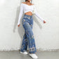 💃 Women's Floral Print Straight-Leg Jeans – Flattering high-waist design, straight-leg silhouette & easy to dress up with heels or down with trainers. A wardrobe essential 🌸