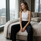 🌬️ Women's Casual Wide-Leg Trousers – Elasticated waist, breathable fabric & a relaxed wide-leg cut. Perfect for lounging at home, running errands or travelling in comfort 🧳