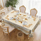 🍽️ Sunday Roast Ready – Waterproof Gold Rose Tablecloth. Embossed & Stain-Proof. Half Price Today. Free UK Delivery
