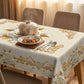 🍽️ Sunday Roast Ready – Waterproof Gold Rose Tablecloth. Embossed & Stain-Proof. Half Price Today. Free UK Delivery