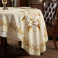 🍽️ Sunday Roast Ready – Waterproof Gold Rose Tablecloth. Embossed & Stain-Proof. Half Price Today. Free UK Delivery