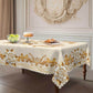 🍽️ Sunday Roast Ready – Waterproof Gold Rose Tablecloth. Embossed & Stain-Proof. Half Price Today. Free UK Delivery