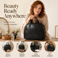 Large Capacity PU Leather Makeup Bag 💄 Room for Everything, Looks Beautiful on Your Dressing Table ✨