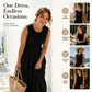 🌸 Women's Sleeveless Round Neck Wrap-Waist Maxi Dress | Flattering Silhouette, Flowy Hem & Perfect for Summer Days & Holidays