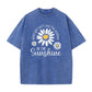 🌼 Unisex Vintage Washed Daisy Print T-Shirt | Relaxed Loose Fit, Soft Retro Fabric & Effortless Street Style