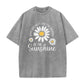 🌼 Unisex Vintage Washed Daisy Print T-Shirt | Relaxed Loose Fit, Soft Retro Fabric & Effortless Street Style