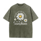 🌼 Unisex Vintage Washed Daisy Print T-Shirt | Relaxed Loose Fit, Soft Retro Fabric & Effortless Street Style
