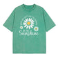 🌼 Unisex Vintage Washed Daisy Print T-Shirt | Relaxed Loose Fit, Soft Retro Fabric & Effortless Street Style