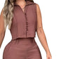 Women's Sleeveless Top & Trousers 2-Piece Set 👚👖 A Breezy, Put-Together Look for Sun-Soaked Days ✨